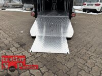 ABVERKAUF /  LORGANO Aero T - GfK Anhänger 1000 kg gebremst schwarz 3280 x 1335 x 1580 geschlossener Motorradanhänger Auffahrrampe abschließbar -Alu Boden - 100 km/h