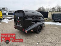 ABVERKAUF /  LORGANO Aero T - GfK Anhänger 1000 kg gebremst schwarz 3280 x 1335 x 1580 geschlossener Motorradanhänger Auffahrrampe abschließbar -Alu Boden - 100 km/h
