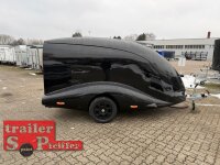 ABVERKAUF /  LORGANO Aero T - GfK Anhänger 1000 kg gebremst schwarz 3280 x 1335 x 1580 geschlossener Motorradanhänger Auffahrrampe abschließbar -Alu Boden - 100 km/h