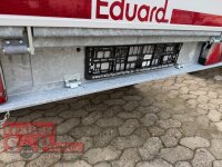 EDUARD 2615 -GD- Heckkipper, Auffahrrampen, Stützen, Bordwände 30cm -2500kg- H-Pumpe - Lfh: 72cm -165R13 mit Stahl - Kastenaufsatz (NB)  Flachplane und Staukiste