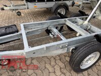 EDUARD 2615 -GD- Heckkipper, Auffahrrampen, Stützen, Bordwände 30cm -2500kg- H-Pumpe - Lfh: 72cm -165R13 mit Stahl - Kastenaufsatz (NB)  Flachplane und Staukiste