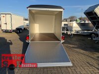 Böckmann KT-PB-AL 3018/27 M F ALU Kofferanhänger mit Polyesterbug - Tür / Rampe Kombination - Seitentür - Designpaket