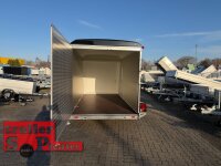 Böckmann KT-PB-AL 4018/27 M F ALU Kofferanhänger mit Polyesterbug - Tür / Rampe Kombination - Seitentür - Designpaket