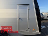 Böckmann KT-PB-AL 4018/27 M F ALU Kofferanhänger mit Polyesterbug - Tür / Rampe Kombination - Seitentür - Designpaket