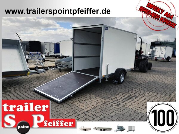 BLYSS Kofferanhänger Rampe - F1330HD/HK, 305x150x180cm - 100 KM/H - Zurrleisten - Heckstützen