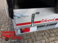 Aussteller / EDUARD 2514 -GE- Hochlader, Bordwände 30cm -1500kg- Lfh: 56cm -195/55R10 mit Hochplane N-Line Stahl - Gestell - Giebeldach 130
