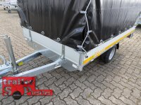 Aussteller / EDUARD 2514 -GE- Hochlader, Bordwände 30cm -1500kg- Lfh: 56cm -195/55R10 mit Hochplane N-Line Stahl - Gestell - Giebeldach 130
