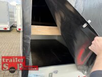 Aussteller / EDUARD 2514 -GE- Hochlader, Bordwände 30cm -1500kg- Lfh: 56cm -195/55R10 mit Hochplane N-Line Stahl - Gestell - Giebeldach 130