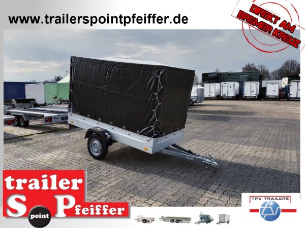 EINZELSTÜCK TPV TL-EU3 Anhänger 750 kg - 100 KM/H - PKW Anhänger - Hochplane Black Bill