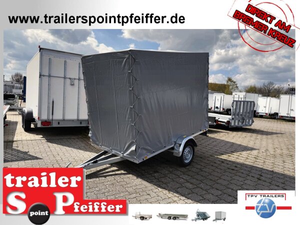 Aussteller / TPV TL-MU-P4 - 750 kg ungebremst Universalanhänger mit Hochplane SP-Line
