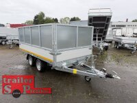 Einzelstück / EDUARD 3318 -GD- 3 Seitenkipper, Auffahrschienen, Bordwände 30cm -3500kg- E & H-Pumpe - Lfh: 63cm -195/50R13 mit 80 cm Stahl - Kastenaufsatz