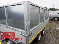 Einzelstück / EDUARD 3318 -GD- 3 Seitenkipper, Auffahrschienen, Bordwände 30cm -3500kg- E & H-Pumpe - Lfh: 63cm -195/50R13 mit 80 cm Stahl - Kastenaufsatz