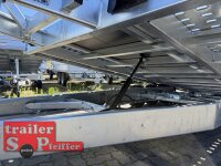 Saris AT 580 200 3500 3 K - Tridem - geschlossen mit Aluboden mit Holzunterstützung - Handpumpe - HD Stützrad