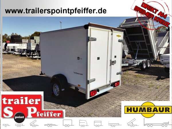 HUMBAUR HK 752515-15P FlexZurr - Kofferanhänger 750 KG - Doppelflügeltür - 100 KM/H