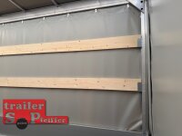 EDUARD 4020 -GD- Hochlader, Bordwände 30cm -2700kg- Lfh: 63cm -195/50R13 mit Hochplane SP-Line - Schiebeplane links und rechts