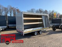 EDUARD 4020 -GD- Hochlader, Bordwände 30cm -2700kg- Lfh: 63cm -195/50R13 mit Hochplane SP-Line - Schiebeplane links und rechts