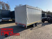 EDUARD 4020 -GD- Hochlader, Bordwände 30cm -2700kg- Lfh: 63cm -195/50R13 mit Hochplane SP-Line - Schiebeplane links und rechts
