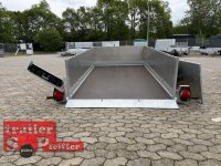 HUMBAUR HKT 183117 S I 310 x 176 I 1800 KG I Absenkanhänger mit Hydraulik mit Stahl - Kastenaufsatz