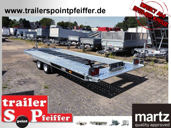 martz GT KIPPBAR 480/2 2,7T LOHR - hydraulisch kippbarer Autotrailer - offene Ladefläche