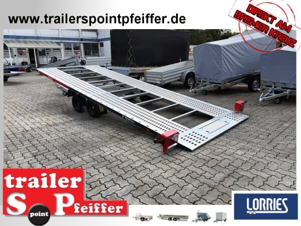 Lorries PLI30-5521 - 3000 kg 5,5m kippbarer leichter Autotransporter mit  ALU Standschienen