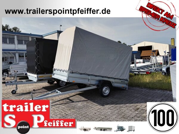 Zaslaw 300SU – 750 KG  300 x 150 Planeanhänger H 185 mit Kippfunktion - FULL LED