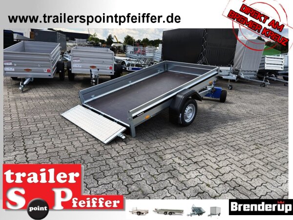 Brenderup 2260WSUB750 - 258 x 153 x 26 mit Ankippfunktion, befahrbare Heckklappe - 750 KG