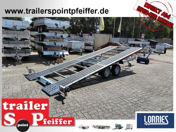 ABVERKAUF I Lorries PLI35-5021 - 3500 kg kippbarer leichter Autotransporter mit ALU Standschienen
