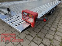 Lorries PLI35-5021 - 3500 kg  - kippbarer leichter Autotransporter mit ALU Standschienen - mittig geschlossen mit Aluriffelblech