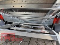 Lorries PLI35-5021 - 3500 kg  - kippbarer leichter Autotransporter mit ALU Standschienen - mittig geschlossen mit Aluriffelblech