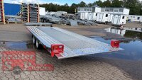 Lorries PLI35-5021 - 3500 kg  - kippbarer leichter Autotransporter mit ALU Standschienen - mittig geschlossen mit Aluriffelblech