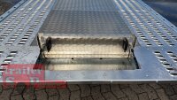 Lorries PLI35-5021 - 3500 kg  - kippbarer leichter Autotransporter mit ALU Standschienen - mittig geschlossen mit Aluriffelblech