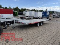 Lorries PLI35-5021 - 3500 kg  - kippbarer leichter Autotransporter mit ALU Standschienen - mittig geschlossen mit Aluriffelblech
