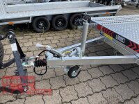 Lorries PLI35-5021 - 3500 kg  - kippbarer leichter Autotransporter mit ALU Standschienen - mittig geschlossen mit Aluriffelblech
