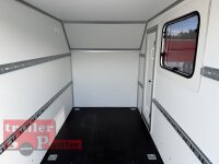 BLYSS Kofferanhänger Rampe - F1330HD/HK, AERO 305x150x180cm - Seitentür + Fenster - 100 KM/H - Zurrleisten - Heckstützen