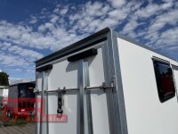 BLYSS Kofferanhänger Rampe - F1330HD/HK, AERO 305x150x180cm - Seitentür + Fenster - 100 KM/H - Zurrleisten - Heckstützen
