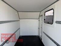 BLYSS Kofferanhänger mit Rampe F2030HTD/HK, AERO 305x150x180cm - Seitentür + Fenster - 100 KM/H - Zurrleisten - Heckstützen
