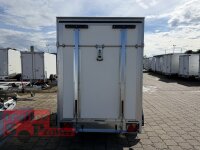 BLYSS Kofferanhänger mit Rampe F2030HTD/HK, AERO 305x150x180cm - Seitentür + Fenster - 100 KM/H - Zurrleisten - Heckstützen