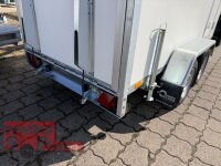 BLYSS Kofferanhänger mit Rampe F2030HTD/HK, AERO 305x150x180cm - Seitentür + Fenster - 100 KM/H - Zurrleisten - Heckstützen