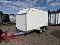 BLYSS Kofferanhänger mit Rampe F2736HTD/HK, AERO 353x150x180cm - Seitentür + Fenster - 100 KM/H - Zurrleisten - Heckstützen