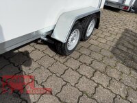 BLYSS Kofferanhänger mit Rampe F2736HTD/HK, AERO 353x150x180cm - Seitentür + Fenster - 100 KM/H - Zurrleisten - Heckstützen
