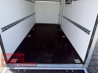 BLYSS Kofferanhänger mit Rampe F2736HTD/HK, AERO 353x150x180cm - Seitentür + Fenster - 100 KM/H - Zurrleisten - Heckstützen