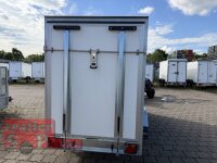 BLYSS Kofferanhänger mit Rampe F2736HTD/HK, AERO 353x150x180cm - Seitentür + Fenster - 100 KM/H - Zurrleisten - Heckstützen