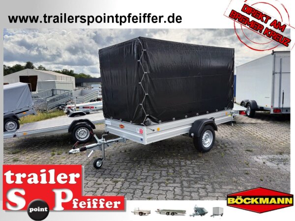 Böckmann TL-AL 3015/135 ALU Tieflader Anhänger - mit Hochplane EDITION Black Bill