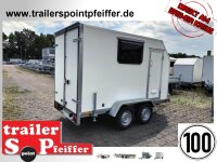 BLYSS Kofferanhänger F2030HTD, AERO 305x150x180cm - Seitentür + Fenster - 100 KM/H - Zurrleisten - Heckstützen