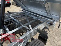 HUMBAUR HTK 3500.31 PROSTEEL I 314 x 175 I 3500 KG I Dreiseitenkipper mit E-Pumpe - Rampenschacht mit Fuhrmann Stahl Bordwand  mit Original Stahlblechaufsatz  kpl. - 600 mm