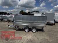 HUMBAUR HTK 3500.31 PROSTEEL I 314 x 175 I 3500 KG I Dreiseitenkipper mit E-Pumpe - Rampenschacht mit Fuhrmann Stahl Bordwand  mit Original Stahlblechaufsatz  kpl. - 600 mm