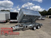 HUMBAUR HTK 3500.31 PROSTEEL I 314 x 175 I 3500 KG I Dreiseitenkipper mit E-Pumpe - Rampenschacht mit Fuhrmann Stahl Bordwand  mit Original Stahlblechaufsatz  kpl. - 600 mm