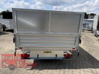 HUMBAUR HTK 3500.31 PROSTEEL I 314 x 175 I 3500 KG I Dreiseitenkipper mit E-Pumpe - Rampenschacht mit Fuhrmann Stahl Bordwand  mit Original Stahlblechaufsatz  kpl. - 600 mm