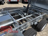 HUMBAUR HTK 3500.31 PROSTEEL I 314 x 175 I 3500 KG I Dreiseitenkipper mit E-Pumpe - Rampenschacht mit Fuhrmann Stahl Bordwand  mit Original Stahlblechaufsatz  kpl. - 600 mm