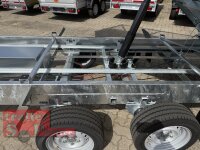 HUMBAUR HTK 3500.37 PROSTEEL I 362 x 184 I 3500 KG I Dreiseitenkipper mit E-Pumpe - Rampenschacht mit Fuhrmann Stahl Bordwand mit Original Stahlgitteraufsatz  - 600 mm